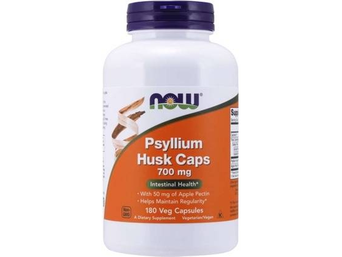 Complemento Alimentar NOW Casca De Psyllium (180 cápsulas vegetais)