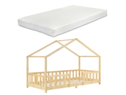 Estructura de Cama Infantil [EN.CASA] (Beige - Madera - 90x200 cm)