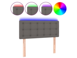 Maison Exclusive - Cabecero Con Led Cuero Sintético Gris 80x5x78/88 Cm