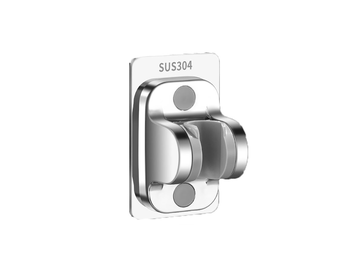 Soporte de cabezal de ducha versátil, montaje en pared ajustable de acero inoxidable SUS304, fácil instalación autoadhesiva sin taladrar, resistente al agua CE