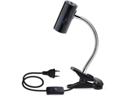 Omni-soporte E27 Con Pinza Y Cable 1.8m, 150w Max, Regulable 360°, Para Reptiles, Pollitos, Cachorros, Terrarios, Invernaderos