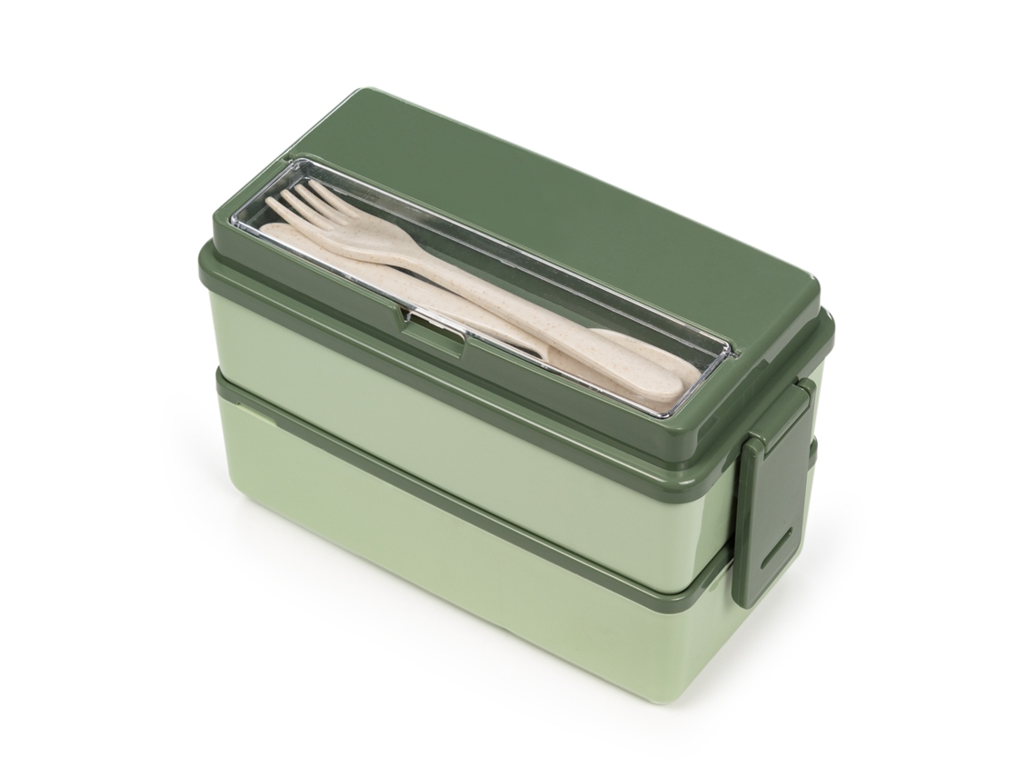 Hervidor hermético de dos vías para almacenar alimentos. Incluye recipientes. Apto para microondas.