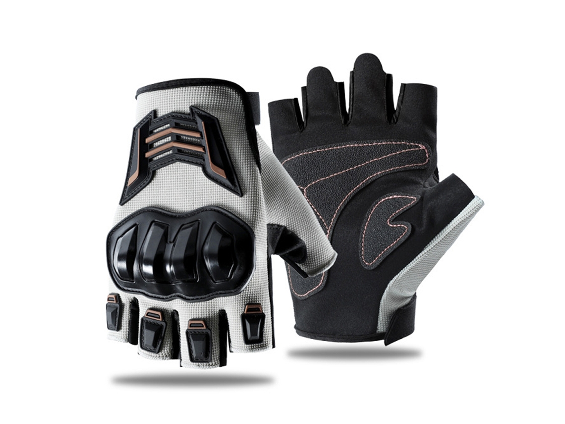 Guantes De Ciclismo De Medio Dedo Para Hombre, Transpirables Y Resistentes Al Desgaste, Guantes Tácticos Grises/m Digitallab