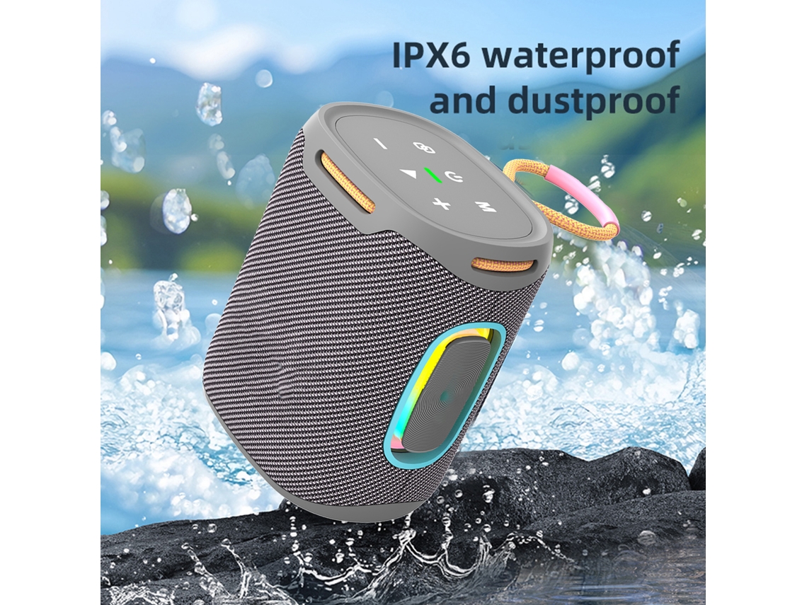 Altavoz Portátil Bt De 25w Con Luces Rgb, Altavoz Inalámbrico Resistente Al Agua Para Exteriores Y Fiestas