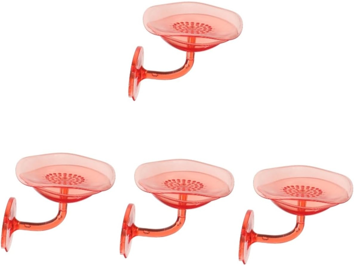 Soporte De Baño De Pared De 4 Piezas Con Forma De Flor, Sin Necesidad De Taladrar.