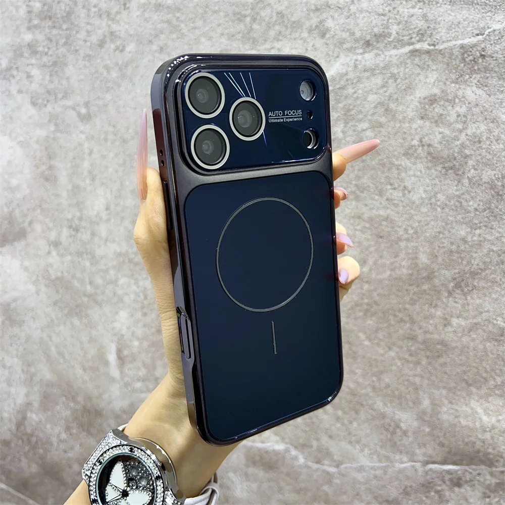 (iphone 17, Negro) Funda Magnética Magsafe Para Cámara De Iphone, Resistente A Golpes Y Caídas.