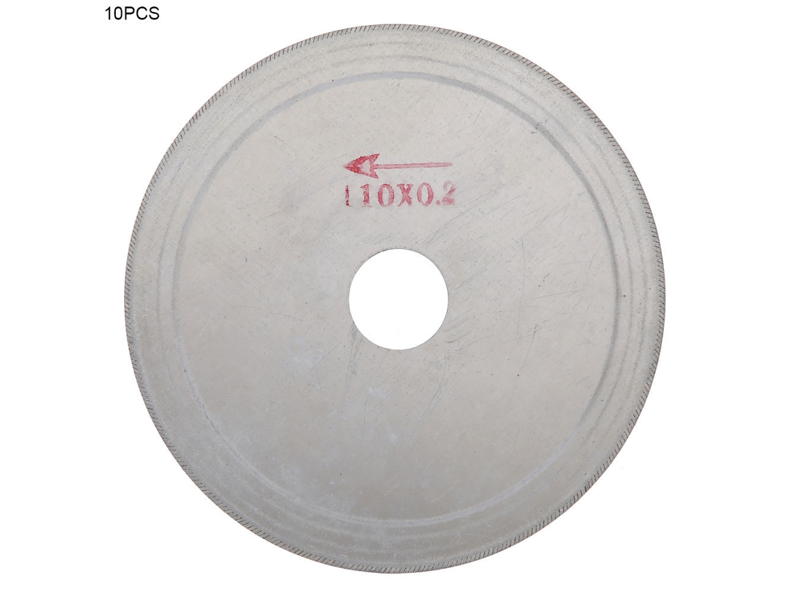 10 Piezas De Lâmina De Serra Diamantada Ultra Fina Para Corte De Cristal E Vidro (110*20*0.2mm)