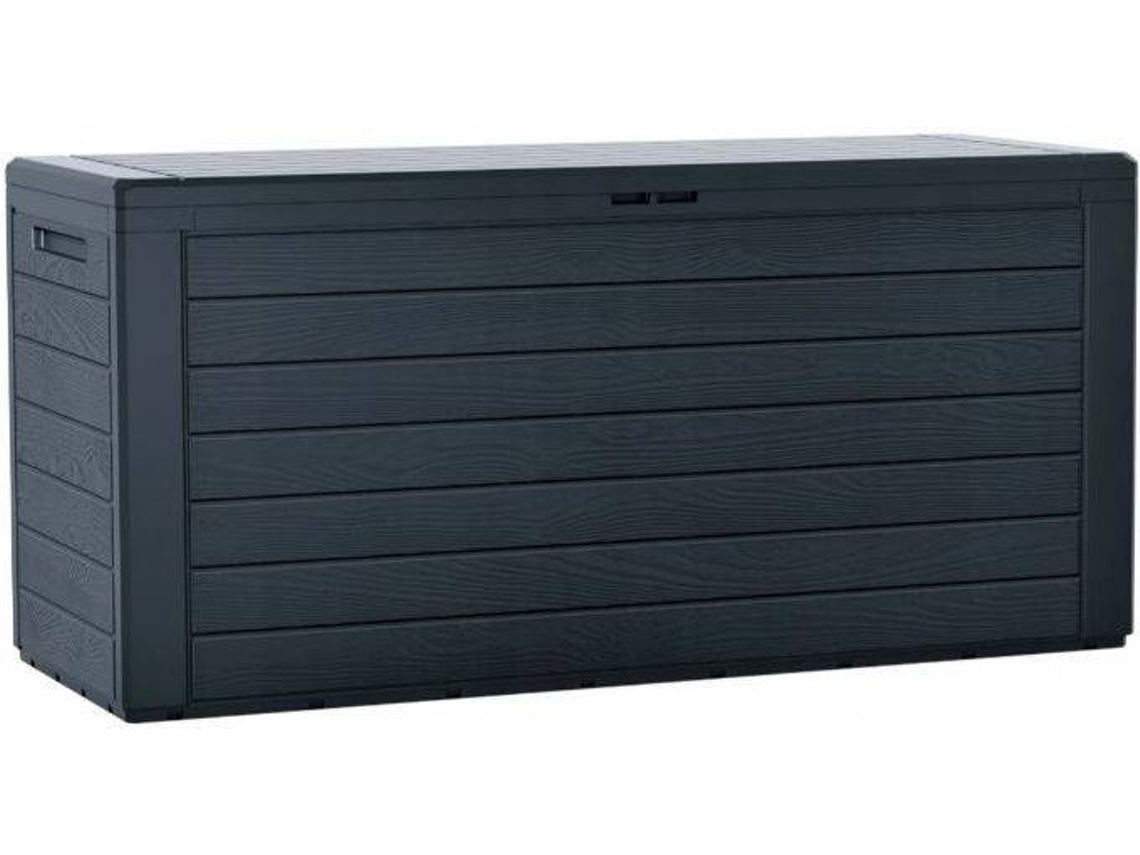 Baúl de Almacenamiento PROSPERPLAST Woodebox Antracita (116x43,8x55Cm)