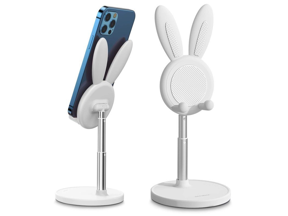 2026-soporte De Teléfono Conejo Bonito, Compatible Con Iphone, Kindle, Ipad, Switch, Tablets Y Todos Los Teléfonos (blanco)