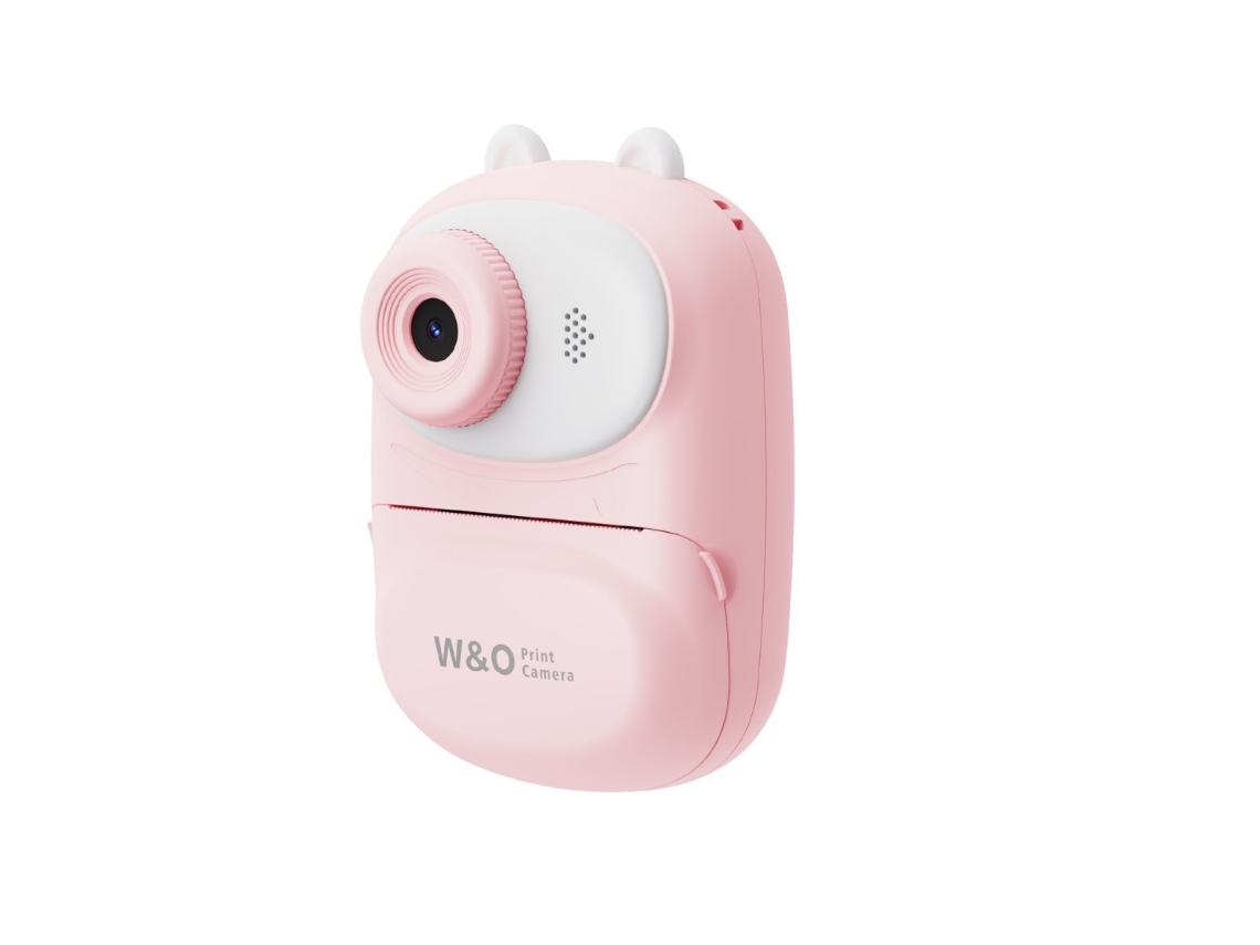 Cámara digital Cuich 1080p Cámara de impresión instantánea con 2 rollos de papel de impresión Memoria de 32 GB Rosa