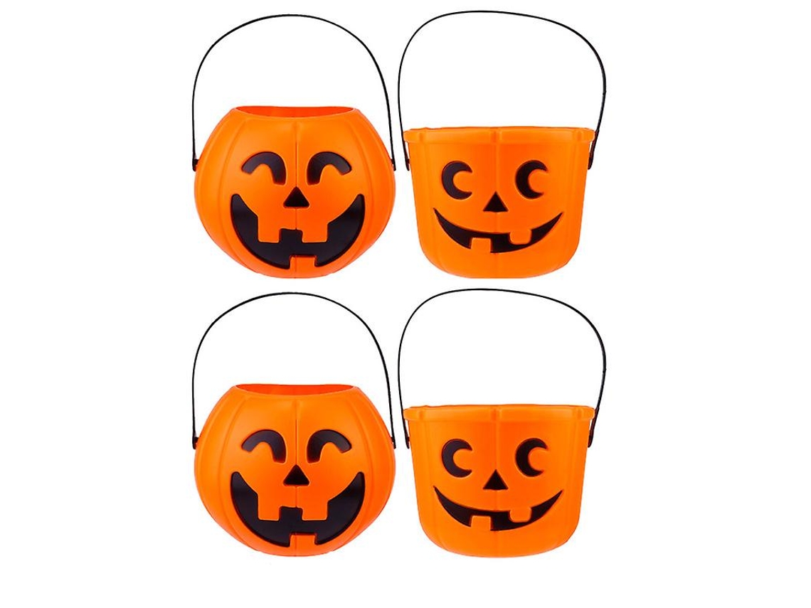 Cubo De Calabaza De 4 Piezas Para Decoraciones De Halloween