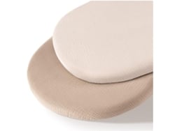 Lençóis De Berço, Conjunto Com 2 Protetores De Colchão Macios E Respiráveis, Ajuste Elástico 360° (cáqui - Marrom Claro) Spqment