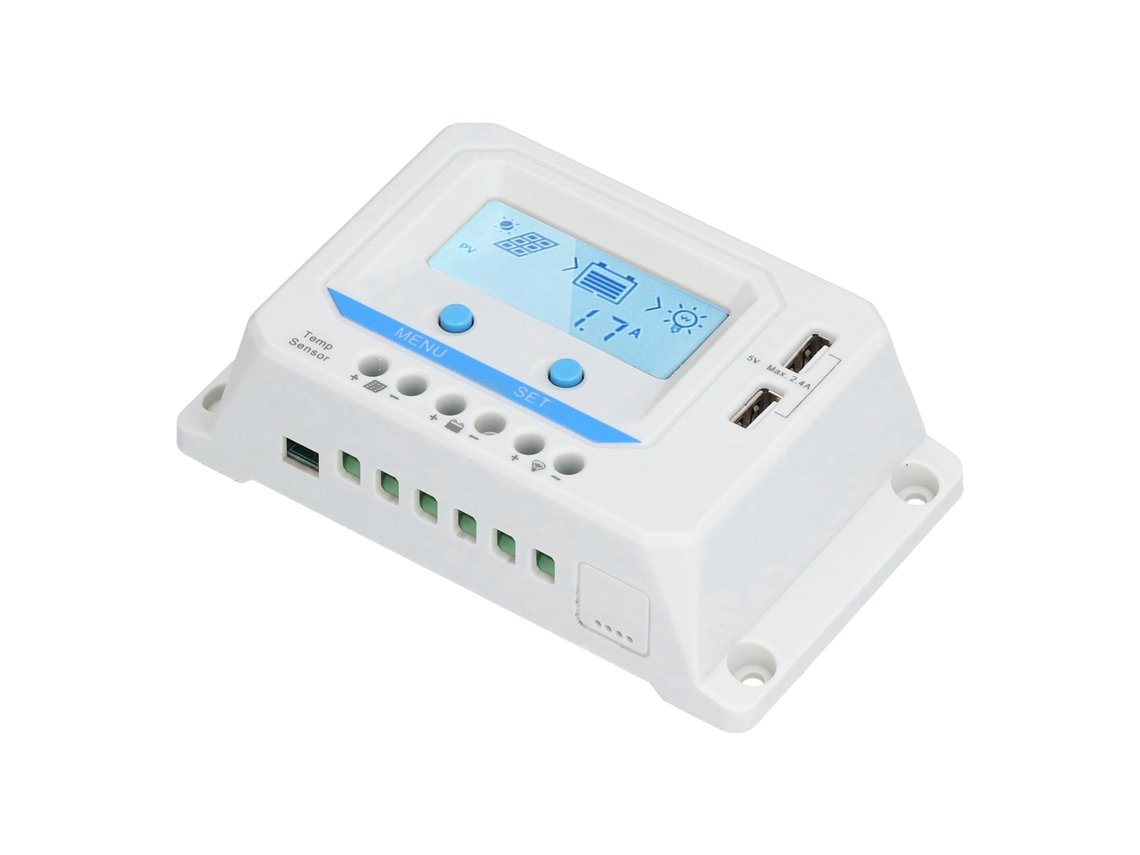 Controlador De Carga Solar Pwm De 3 Niveles Con Pantalla Lcd Y Protección De Circuito, 10 A, Para Semáforos.