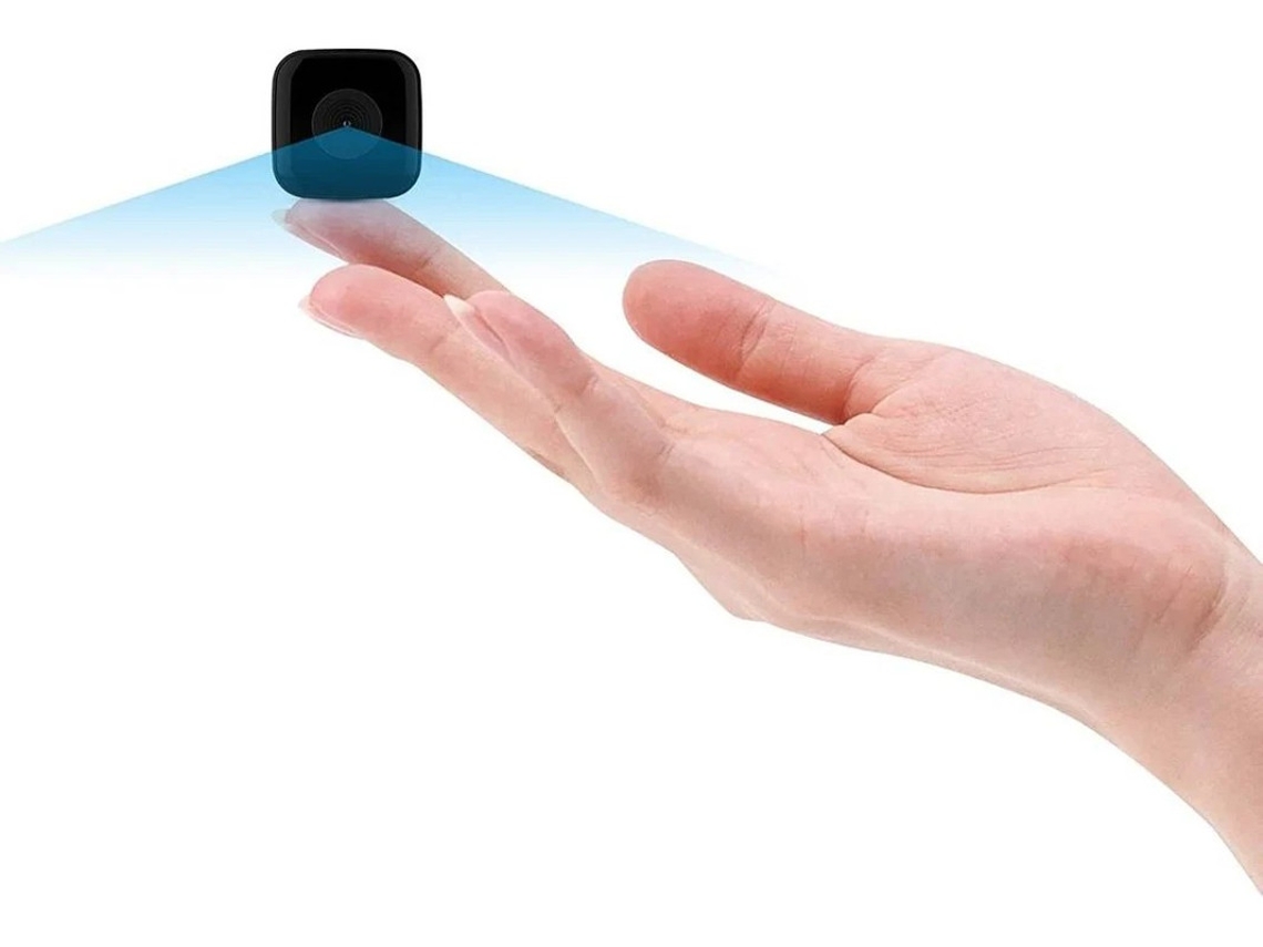 Mini cámara oculta HD 1080P con visión nocturna inalámbrica, resistente al agua hasta 30 m, para uso en interiores y exteriores.