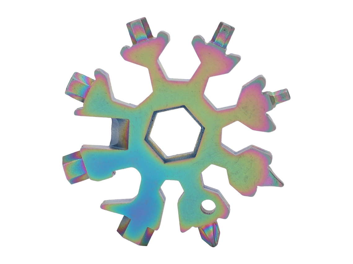 Herramienta Multifuncional Snowflake 18 En 1, Llave Hexagonal De Acero De Alto Carbono, Portátil.