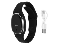 Pulsera Reloj Repelente De Mosquitos Ultrasónico Carga Usb Visualización De Hora Negro