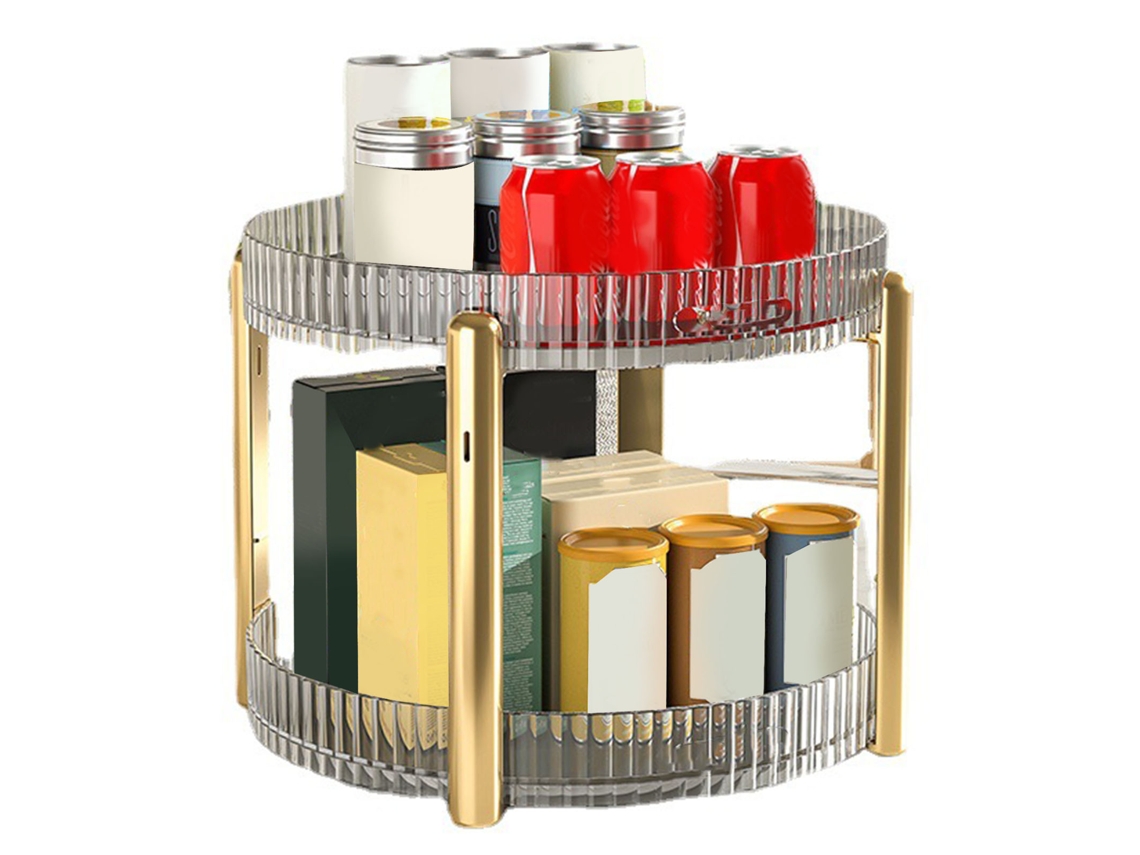 Organizador De Maquillaje Transparente De 2 Niveles, Estante De Escritorio Multifuncional Para El Hogar Y Los Viajes.