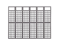 Maison Exclusive - Biombo/enrejado De 6 Paneles Madera De Abeto Gris 242,5x180 Cm