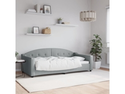 Sofá Cama Sin Colchón Tela Gris Claro 90x190 Cm
