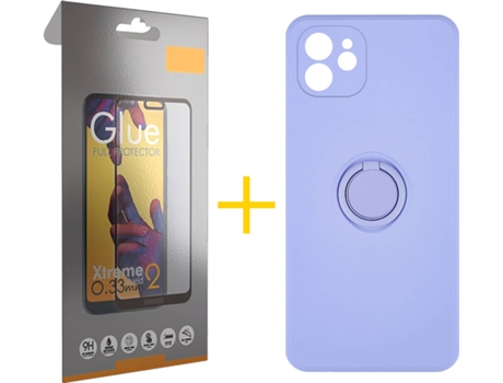 Carcasa + Protector de Pantalla para iPhone 12 Mini SKYHE Morado Lila