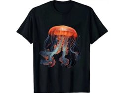 ¡Un vibrante festín de medusas! ¡Sumérgete en el océano con esta colorida camiseta de peces! Exquisito acabado Rosewell.