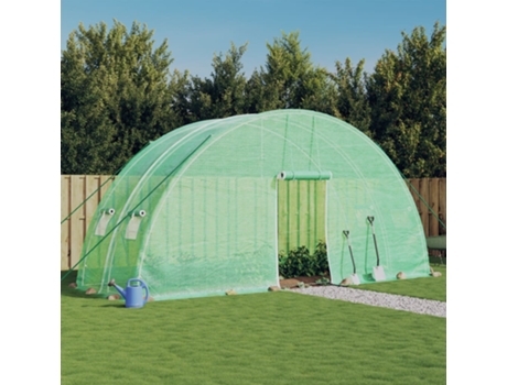 Invernadero VIDAXL con Estructura de Acero Verde 12 m² 6x2x2.85 m