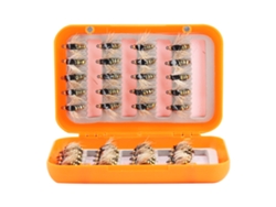 Mali kit de Iscas para Pesca com Mosca 40pcs Iscas Lifelike para Truta com Anzóis de Aço Carbono e Caixa Ouro