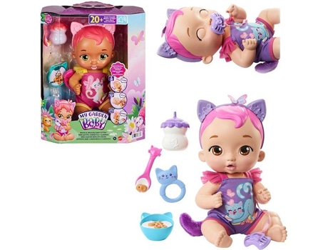 MuÁÂÁÂÁÂÁ±eca MATTEL My Garden Baby Gatito Come Y Se Acurruca Morado (Edad MÁÂÁÂÁÂÁ nima: 2 AÁÂÁÂÁÂÁ±os)