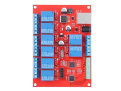 Placa De Relés Ethernet 8 Canales Módulo Switch Red Tcp Udp Controlador De Equipos