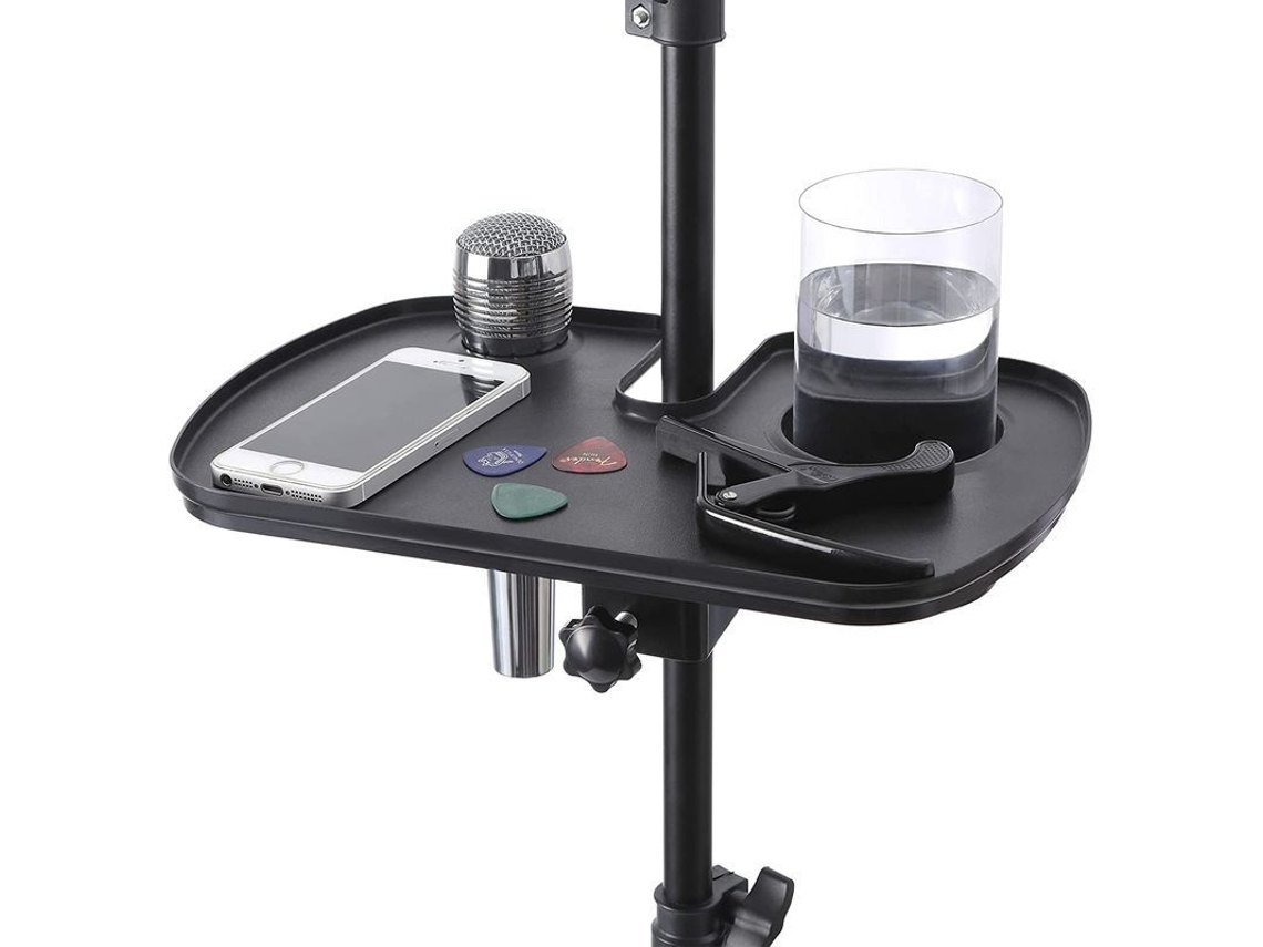 Bandeja Para Micrófono Con Portavasos, Accesorio Para Escenario, Guitarra Acústica Ajustable Para Actuaciones