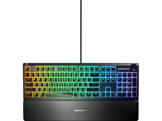 Teclado Gaming STEELSERIES Apex 3 (Membrana - Negro)
