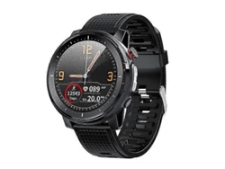 Reloj inteligente para hombre, resistente al agua, con monitor de sueño, presión arterial, frecuencia cardíaca, monitor de actividad física, bicicleta eléctrica (negro)