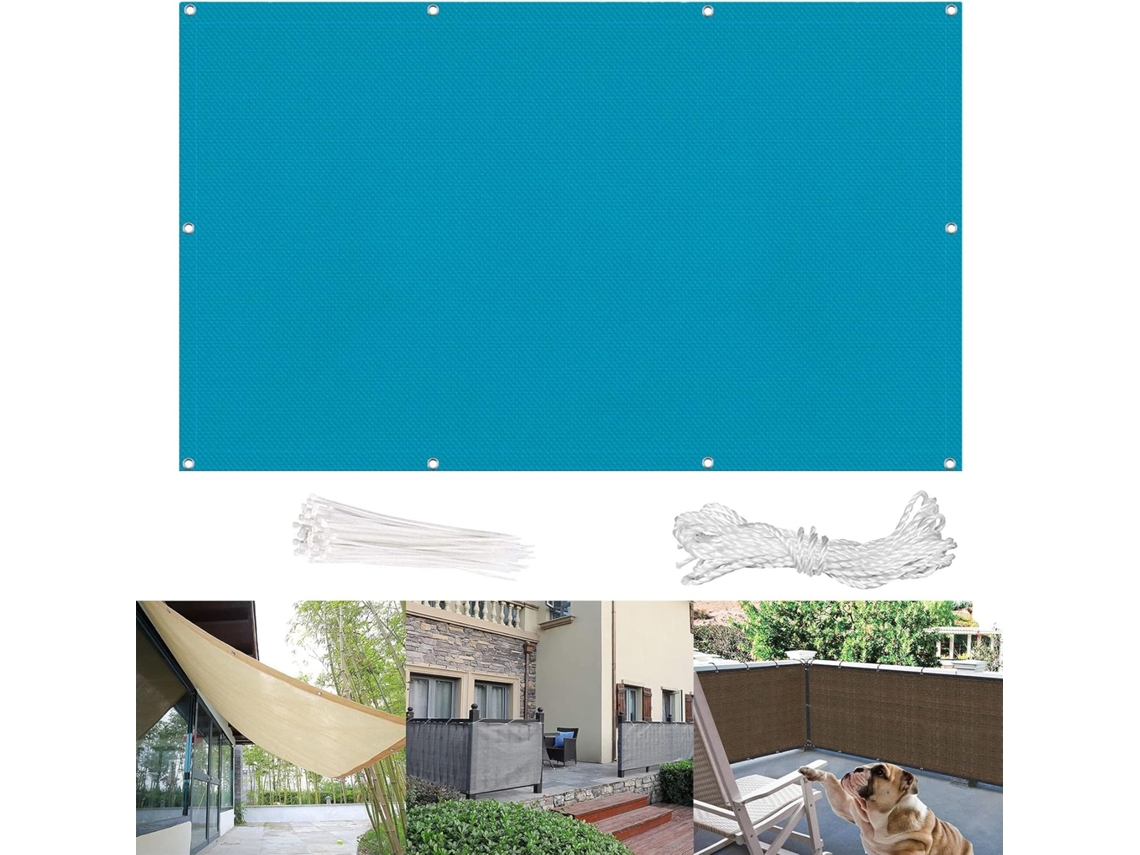 50 X 200 Cm, Pantalla Privacidad, Hdpe, Resistente Al Viento, Protección Uv, Para Balcón, Jardín