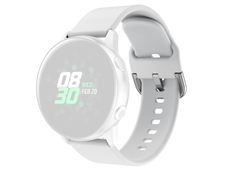 Correa de Silicona diseño de hebilla cuadrada para Samsung Galaxy Watch 5 40mm/44mm/Watch 5 Pro 45mm/Watch4 40mm/44mm/Watch4 Classic 42mm - blanco
