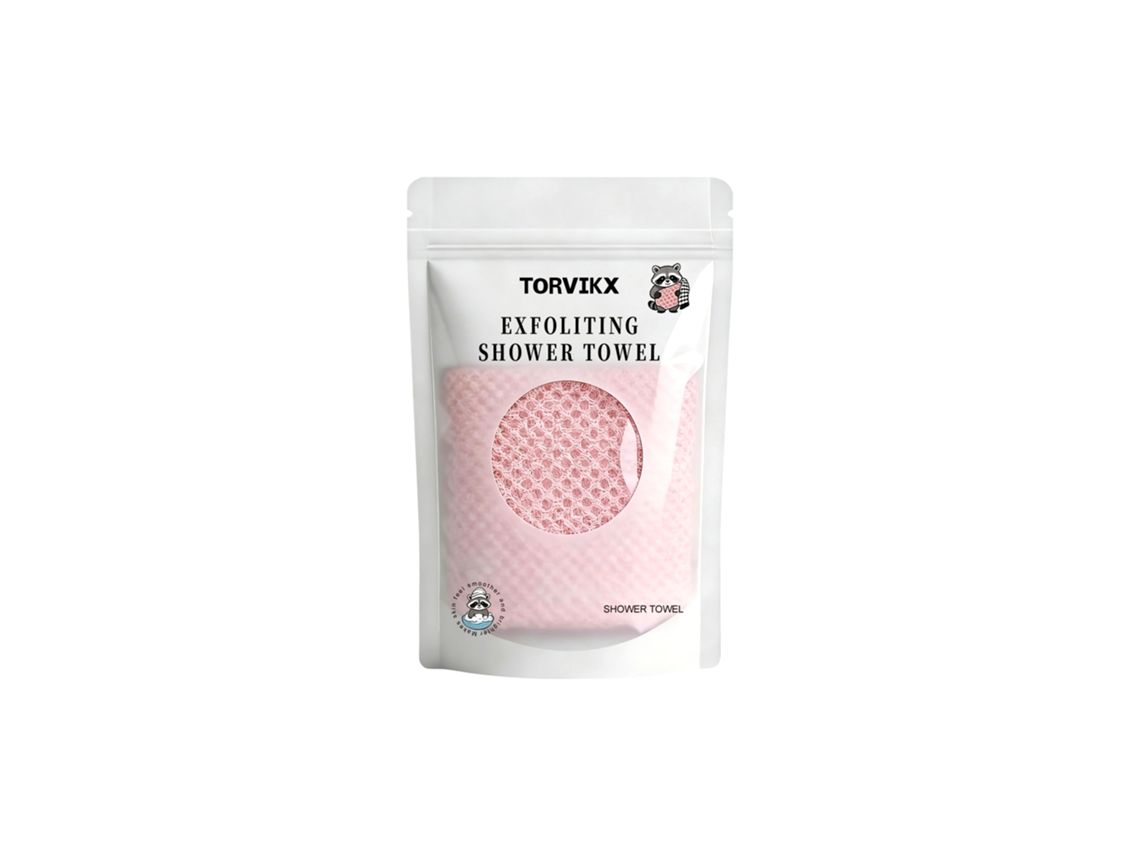 Toalla de baño exfoliante de primera calidad para una piel suave y limpia.