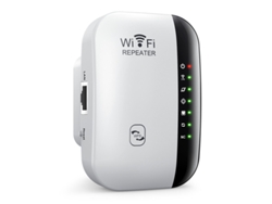 Repetidor de control remoto Wi-Fi Mdug de 300 Mbps, amplificador Wi-Fi blanco de 7 lámparas