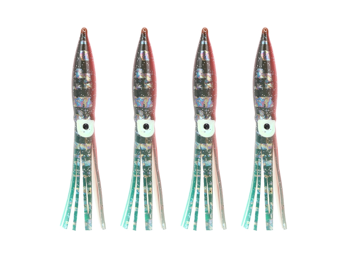 4 Piezas 11cm/5g Pulpo Realista Pvc Simulación Artificial Cebo De Pesca