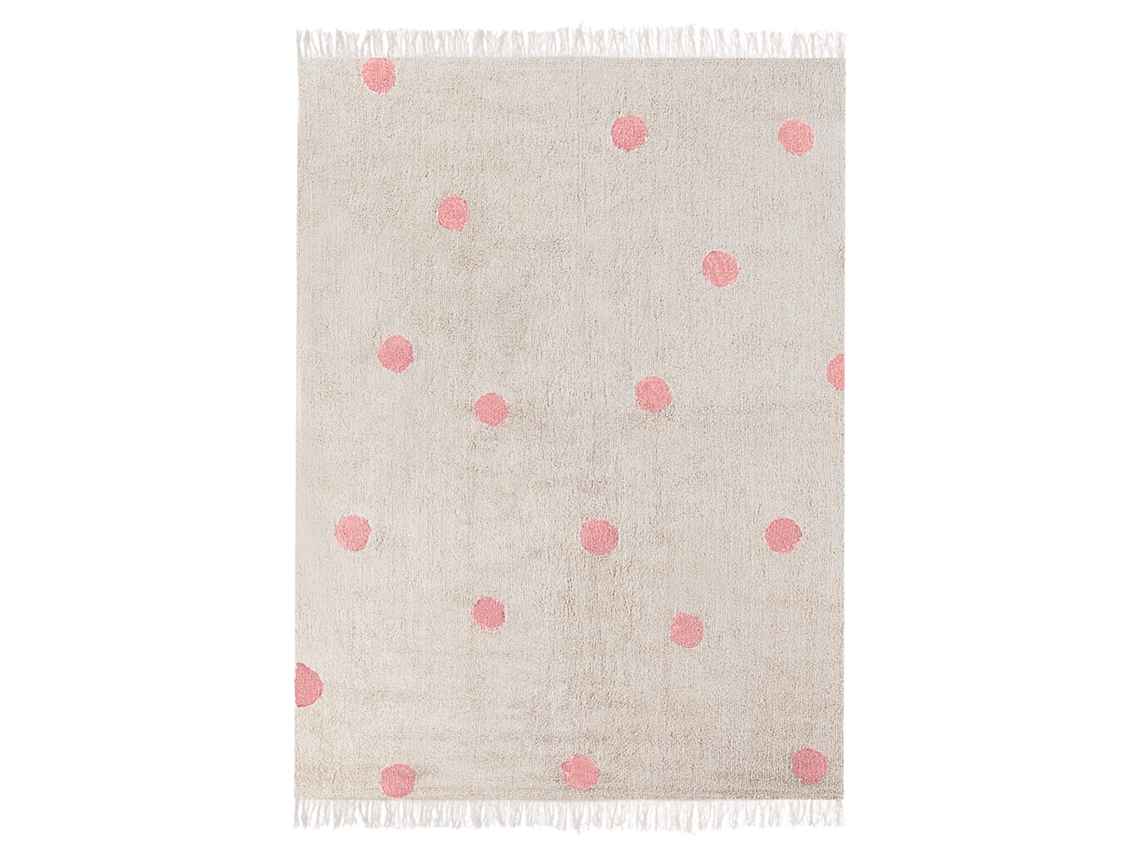 Alfombra de pelo corto BELIANI Dardere de Algodón Beige 140x200