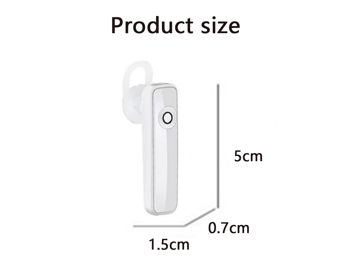 Kit manos libres Lx-M165- teléfono móvil inalámbrico inalámbrico en la oreja Blanco V4.1 con micrófono con