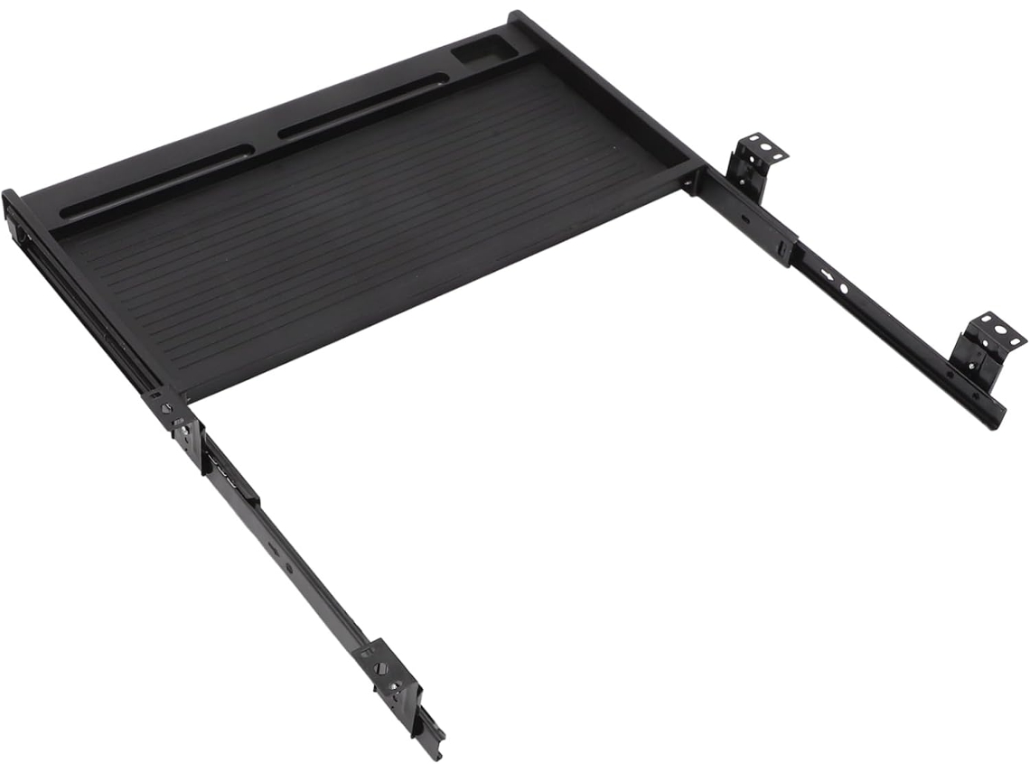 Bandeja Deslizante Para Teclado Debajo Del Escritorio, Práctico Cajón Para Teclado Con Guías Para Ahorrar Espacio.