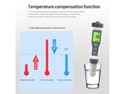 Medidor De Ph Digital Con Atc, Analizador De Calidad Del Agua 3 En 1 Para Piscinas, Acuarios Y Laboratorios.
