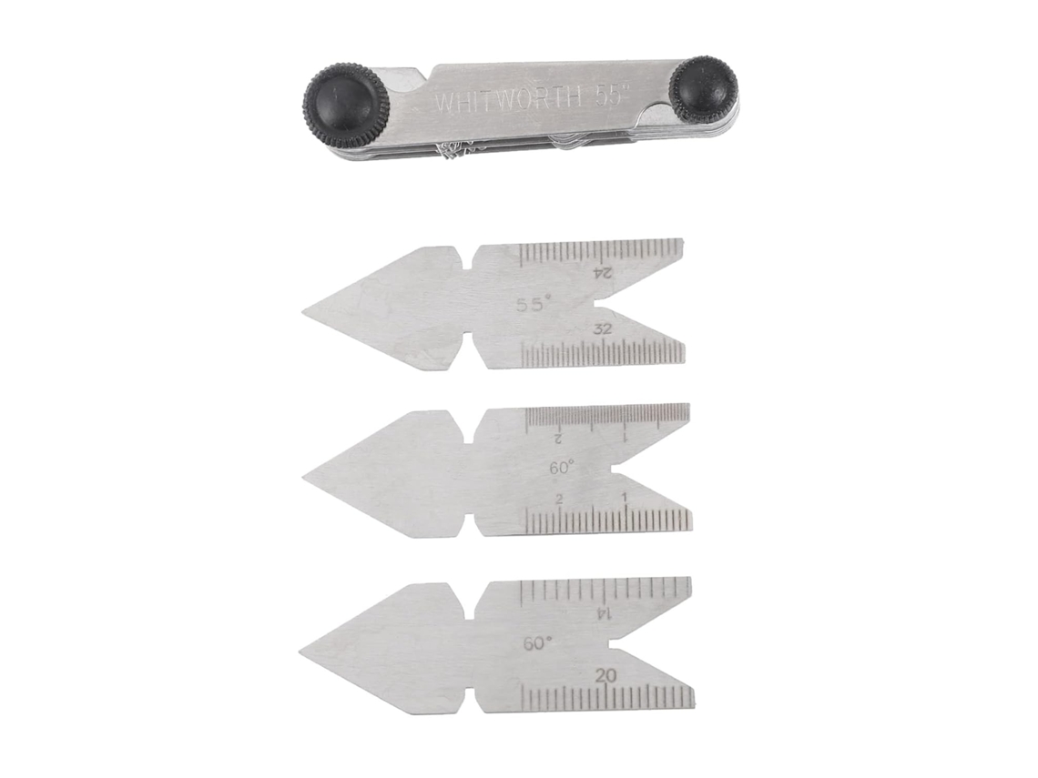 4 Calibres De Herramientas De Acero Inoxidable Con Paso De Rosca Métrico E Imperial