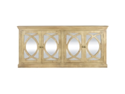 Aparador de madera maciza con detalles de madera de mango natural, 200x45x90cm ALEXANDRA HOUSE LIVING