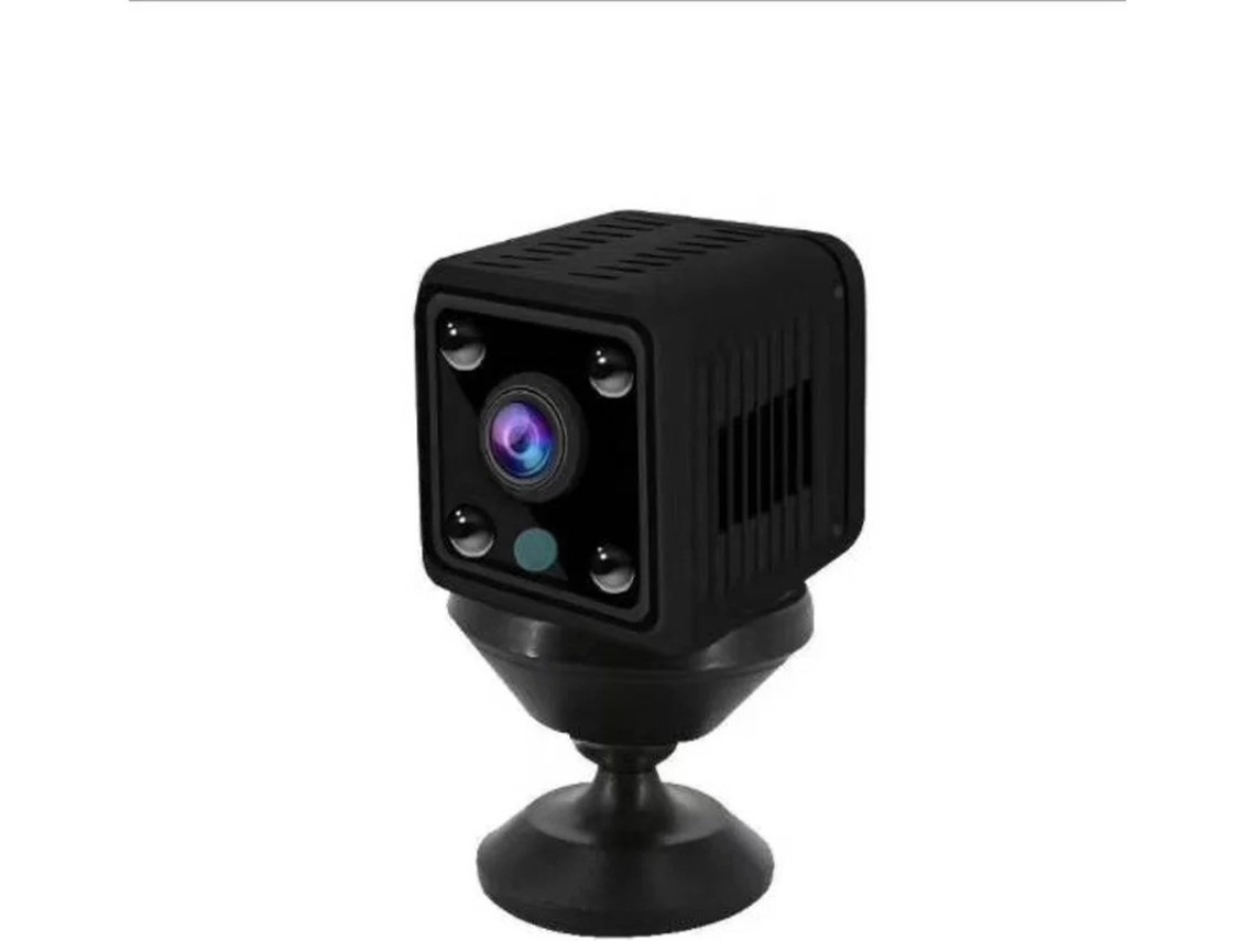 Mini cámara espía inalámbrica WiFi, cámara oculta HD para interiores con detección de movimiento y visión nocturna, 64 GB, Bestvite (negra)