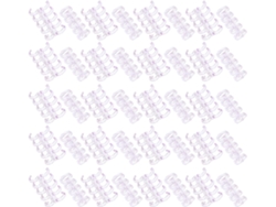 100 Anillas De Plástico Transparente De 5 Agujeros Para Encuadernar Papel