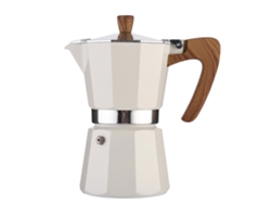 Cafetera italiana Moka de 300 ml, 6 tazas de café moca Chrui (blanca)