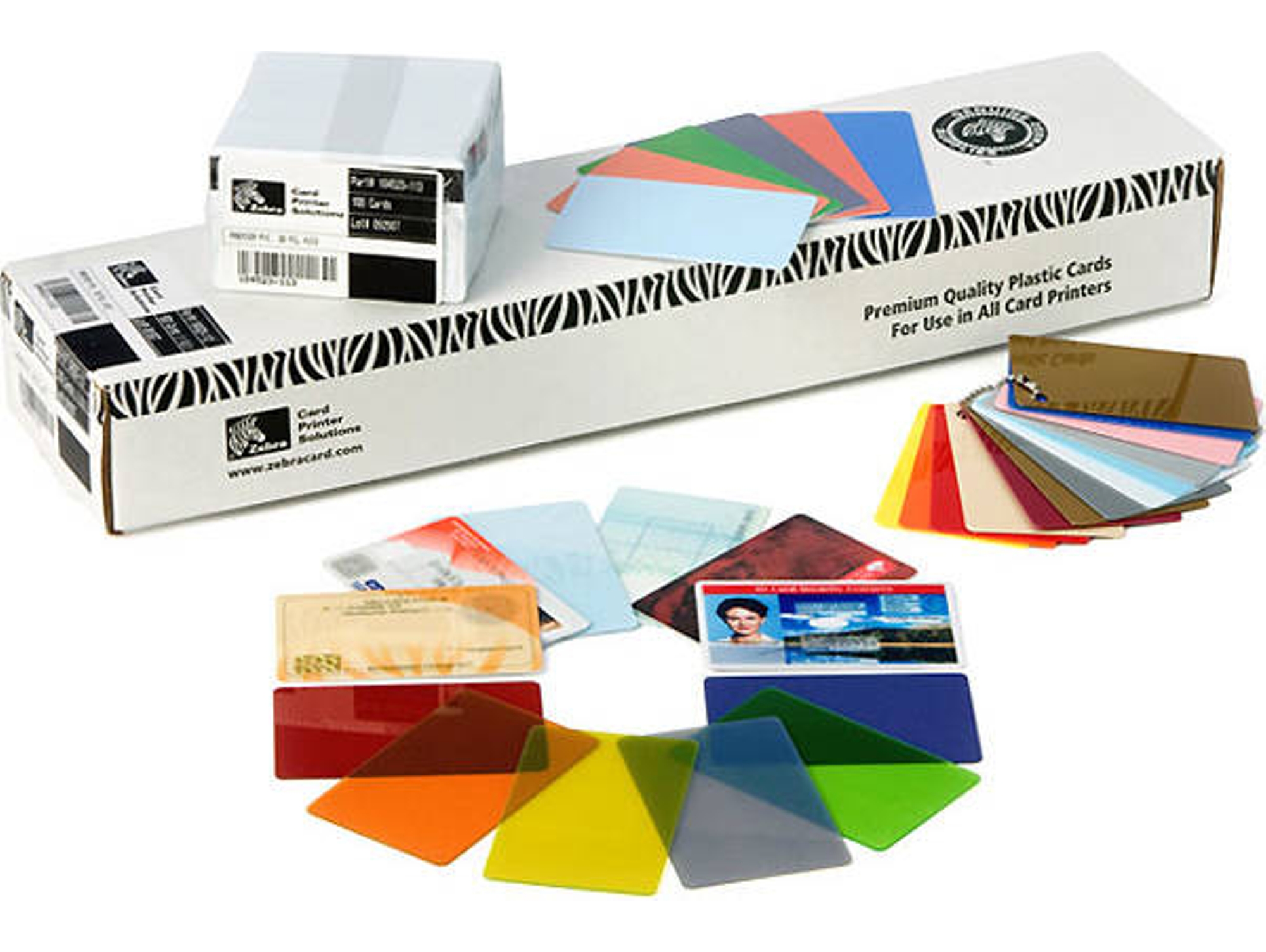 Tarjeta de Visita ZEBRA Premier PVC, 500 piezas