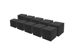 10pcs Caixa de Presente para Madrinha/padrinhos Diy com Fita Papelão Reciclável Preto 10x10x10cm