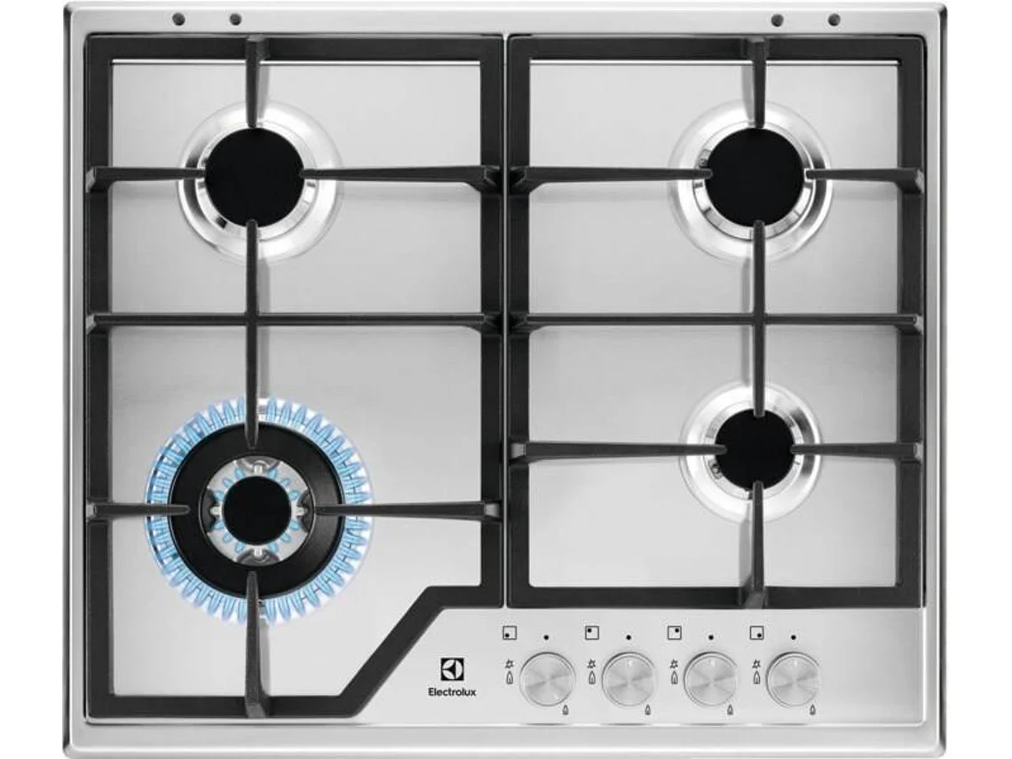 Placa de Gas ELECTROLUX KGS6436SX (Gas Natural - 60 cm - Inox)