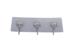 3 Ganchos Adhesivos Transparentes Y Resistentes Para Pared, Ideales Para Toallas, Abrigos, Cocina Y Baño (18 X 6 Cm).